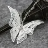 Pendant Necklaces Sier Lovely Butterfly Pendant Necklace Jewelry For Women Girls Kids Pendants Chain Necklaces 20Add2 Inch Dr Dhgarden Dhxw3