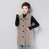 Women's Vests Lambswool Waistcoat & Vest Women Autumn Winter Warm Suede Coat Long Sleeveless Jacket Female Single-breasted