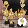 Objetos decorativos Figuras 1 PC Trophy Cup com tampa de prêmio de vencedor de plástico em primeiro lugar para a competição Sports 221124