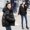 Womens Down Parkas Coats Winter Jacket Fashion Hooded Bread Service Jackets Thick Warm Cotton Padded Parka Female Outwear 221124