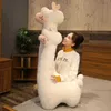 130Cm Belle Alpaga Câlin Alpaga Japonais Doux En Peluche Mignon Mouton Lama Animaux Poupées Sommeil Oreiller Maison Lit Décor cadeau J220729