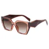 22 new color blocking PRA same polygon UV400 Sunglasses ins style