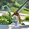 K￼hles Glas DAB Rig Bong Shisha 7 Zoll hohe dicke Doppelbasis Duschkopfglaswasserleitung mit Quarzknaller