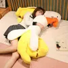 Cartoon Cute Ba Duck Doll Cuddle Plush White Ducks Toy ldren cuddly poduszka długa poduszka Piękna prezent świąteczny J220729