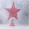Рождественские украшения рождественские украшения дерево Topper Star Star ToppersDecation Decor Decor Ornament Treetop Lightlight Part Part Dh863