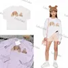 2023 Luxury Designer Top Brand Hoodies Broken Head Bear Children Kort ärm Löst Halva ärmen Barn Bär barn Toppar Boy Tees Girl Clothing Baby Sweatshirts