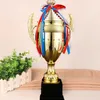 Objetos decorativos Figuras 1 PC Trophy Cup com tampa de prêmio de vencedor de plástico em primeiro lugar para a competição Sports 221124