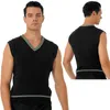 Herren Tank Tops Weste Männer Slim Sport Halloween Cosplay Kostüm Gestrickter V-Ausschnitt Ärmelloser Pullover Farbblock Gestreifte Weste Strickwaren