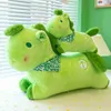 Sofa Cushion Rabbit Hair Green Horse Soft Cuddle Stuffed Doll Green Code Passage Sleep Companion Home Decoration Gift J220729