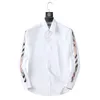 Men's Casual Shirt Spring and Autumn highquality Business classic fashion Long Sleeve Shirt solid color embroidered badge decorated shirts Size M-XXXL #885