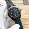 Titanium Breit Lings Luxury Watchs for Men Mechanics Wristwatchオートマチックメカニカルムーブメント43mmアベンジャーシリーズクロックブラックラバーデザイナーウォッチ