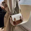 Bolsos Bolsos populares para mujer 2023 nuevo color simple contraste Sling bandolera de hombro estilo ancho cinturón de hombro bolsos pequeños