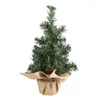 Décorations de Noël Décorations de Noël 30cm Mini Arbre Toile de jute Simation Fenêtre de bureau Affichage Cadeaux de vacances et livraison à la maison Dhmqd