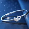 Bangle Han Edition Love Of Creative Fashion Bracelets Silver Color Bracelet Set Auger Heart-shaped Wholesale