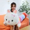 1PC 80140cm Colorful Caterpillar en forme d'enfants moelleux Soft Plux Rabbit câlin Cushion Soft Bunny Doll Fille