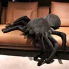 1 st 20cm80cm llifelike Cuddles Simulation Spider Plush Svår leksak Big Size Reallife Spider Throw Pillow LDREN Toy Gift J220729