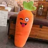 Cartoon schattig 457090 cm smile wortel knuffel schattige simulatie groente wortel kussenpoppen gevuld zacht speelgoed voor ldren cadeau j220729