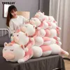 1Pc Cuddly Long Cute Dinosaur Cuddle Soft Cartoon Animal Pig Stuffed Unicorn Doll Boyfriend Pillow Kids Girl Birthday gift J220729