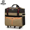 旅行物語大量の折りたたみ式オックスフォードローリング荷物バッグ外国のトロリースーツケース旅行J220707