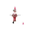 Christmas Decorations Christmas Decorations Doll Lovely Shape Builtin Cotton Retractable Santa Claus Snowman Reindeer For Indoor Dec Dhvpk