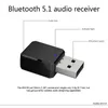 USBワイヤレスBluetooth 5.1 3.5mmオーディオレシーバーBluetoothオーディオアダプターレシーバービルトインマイク付きデュアル出力