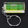 Porte-clés Mini niveau à bulle acrylique porte-clés 15x15x40mm chaîne outil Gadget cadeau roman vert femmes hommes