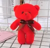 13 cm mini peluche orso siamesi giocattoli ciondolo cotone PP orsi farciti morbidi bambola giocattolo regalo di festa