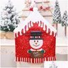 Juldekorationer Juldekorationer ￥r 2022 Santa Claus Hat Chair Er f￶r hembord Ornament Navidad Noel Xmas GiftsChris DH5ZF