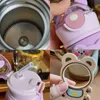 Water Bottles 500ml Stainless Steel Thermal Bottle for Children Cute Cartoon Thermos Mug with Straw LeakProof Insulated Cup Drinkware 221124