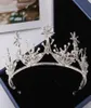Cristais de prata barrocos royals coroas de noiva Tiaras coroas de panela de cabeças de noiva Tiarascrowns T302503
