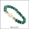 Pulsera de lapislázuli de lujo con cuentas, cuentas redondas de cristal transparente, pulseras de hilo de piedra natural Mticolor para mujer, envío directo J Dhgarden Dh5Uj