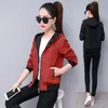 Vestes pour femmes Casual Short Baseball Jacket Femmes À Capuche À Manches Longues Slim Zipper Vert Manteau Femme Mode Deux Côtés Printemps Automne Survêtement