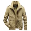 Mens Jackets Bomber Parka Coat Winter Warm Thick Fleece Fur Collar Military Brand Army Tactics 6XL 221124