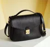 luxury Embossed shoulder bags pu Synthetic Leather black brown women's Designer handbag crossbody messenger bag large size 26cm