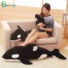 Babiqu 1pc 50120cm Whale Pop Pillow Orcinus Orca Black and White Shark Plush Toy Toy Kids Boys Girls Gutts J220729