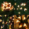 Strings LED Solar Bee Shaped Christmas String Lights Outdoor Garden 20/30/50leds Fairy Garlands Courtyard Lawn Holiday Decoration