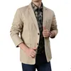 Męska wiosenna jesienna kurtka Blazer Men Casual Slim Fit Single Beded Wojskowy Bawełniany oddychający płaszcz Duży rozmiar M-5xl