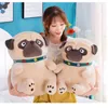 Simulation Dog Plush Pug Toys Soft Dog Cuddles Shar Pei Dogs Pug Plush Pillow Dolls Kids ldren Birthday Gift Cute J220729