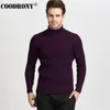 Pulls pour hommes COODRONY Hiver épais chaud cachemire pull col roulé s slim fit pull classique laine tricots pull homme 221124