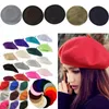 Boinas de boina de boina lisão de gorro de gorro de estilo francês garotas lã de lã quente inverno femme chapéus de caps de rua moda