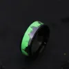 Bague en acier inoxydable wapiti cadeau de noël spécial noctilucence hommes anneaux de noël vacances cadeau décoration bijoux