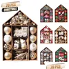 Décoration de fête Décoration de fête 70pcs Ornements de boule de Noël Ensemble de pendentifs suspendus pour arbre de Noël Décorations pour la maison Cadeaux de l'année 2023 Dro Dh5PL