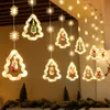 Julekorationer Ljus 10LED CURTIN GRAND MERRY FÖR HOME ORNAMENTER XMAS GENTER NAVIDADE ÅR DECOR 221123