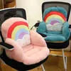 1pc ins ny Rainbow Cushion Animal Seat Cushion fylld liten plysch soffa inomhus golvhemstol dekor vinter ldren gåva J220729