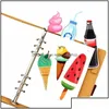 Bookmark Bookmark Desk Accessories Office School Supplies Business Industrial Summer Paper Book Holder Catoon Mes Card Ice Cream Sty Dhxmh