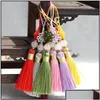 Party Gunst Favor Evenementbenodigdheden Feestelijke huizentuin Chinese knoop Tassel hanger voor auto hangende tas ornamenten diy handgemaakt JE dhn1w