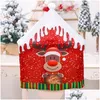 Juldekorationer Juldekorationer ￥r 2022 Santa Claus Hat Chair Er f￶r hembord Ornament Navidad Noel Xmas GiftsChris DH5ZF