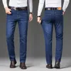 Herr jeans bomull denim byxor märke klassiska kläder overaller raka byxor för män svart överdimensionerad stor storlek 35 40 42 44 221124