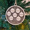 Enfeites de Natal personalizados com nomes de família, árvore de natal feita de Natal, nomes personalizados de nomes de madeira pendurados tags hh22-346