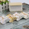 Geschenkomschakeling 10 stks/Set Kraft Candy Box Kussen Vorm Craft Paper Wedding Favor Boxes Pie Party Bags